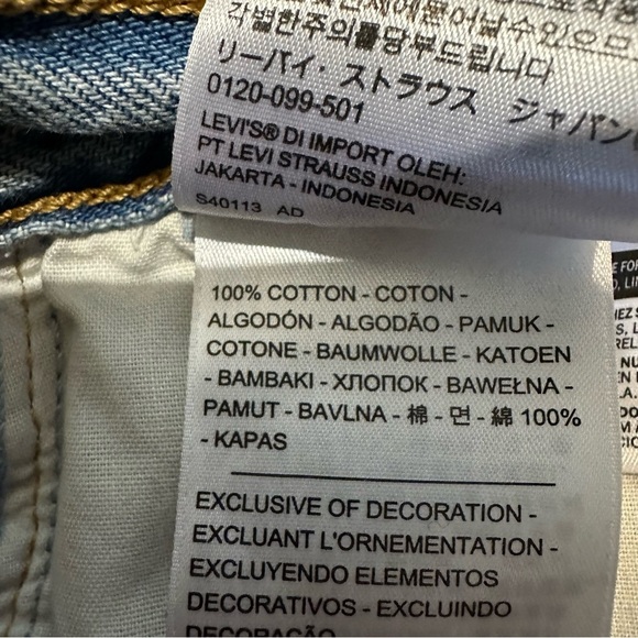 Levi’s Blue Wedgie Straight 100% Cotton Denim Jeans Size 28 High Rise - Picture 8 of 10